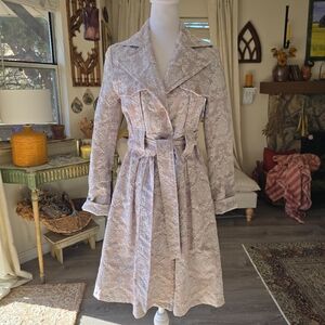 STUNNING Vintage Lace Trench Coat Romantic Goth